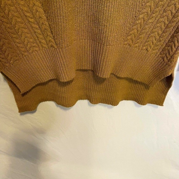 Cyrus Women’s Crew Neck Ribbed Tunic Sweater Brown Sugar Small NWT Extra Long - Picture 6 of 12